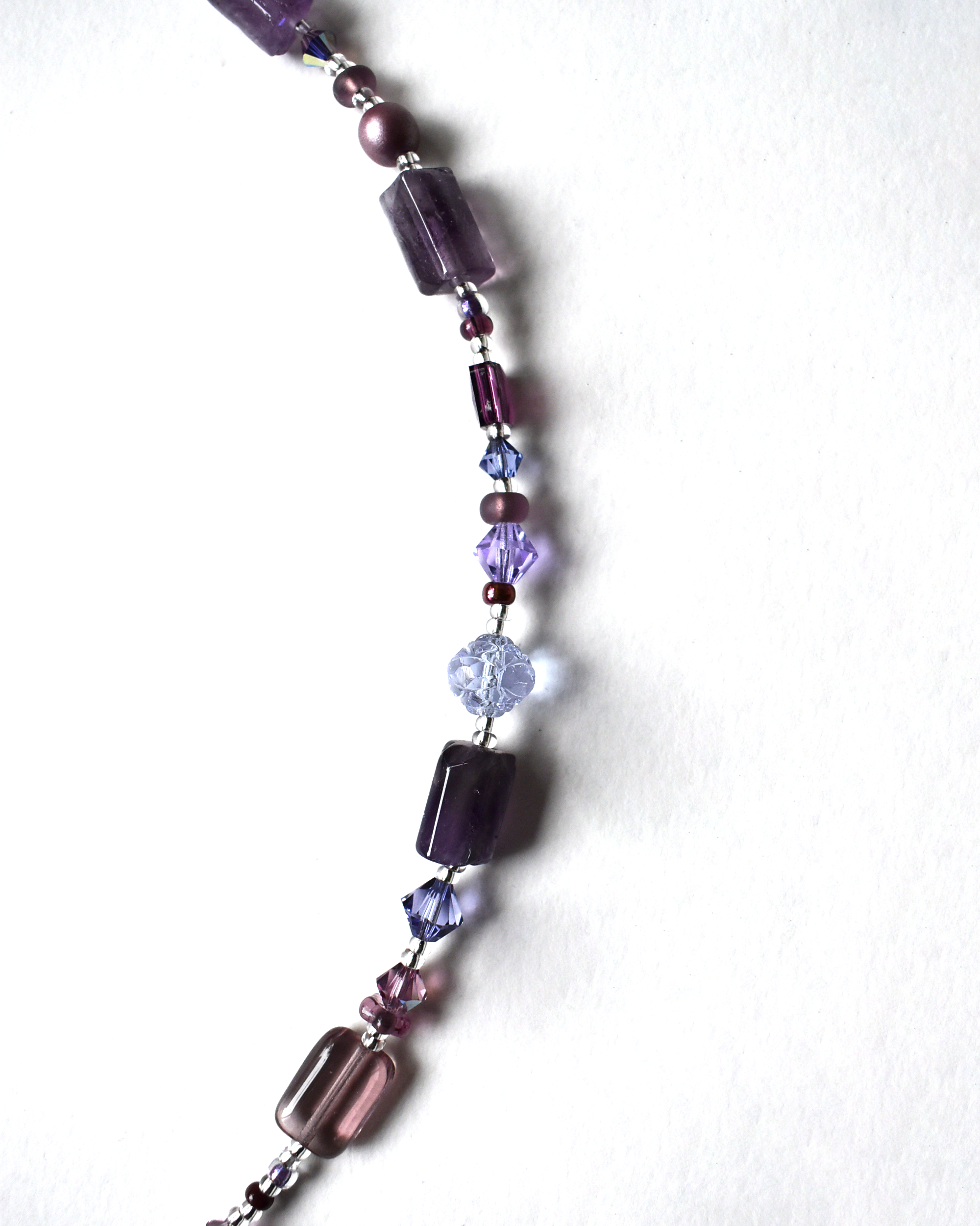 Purple Amethyst Beaded Necklace
