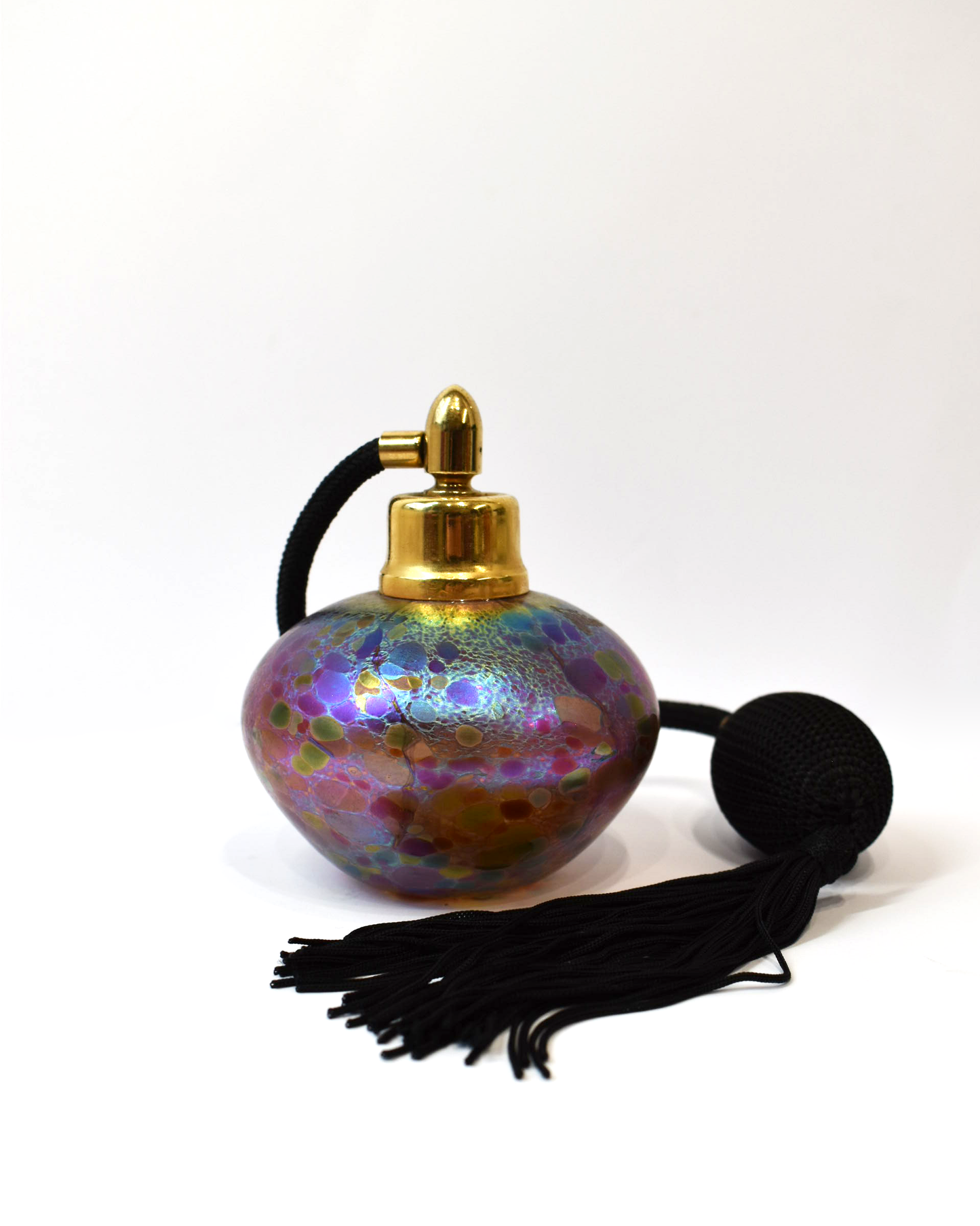 Iridescent Perfume Bottle with Vintage Style Atomiser