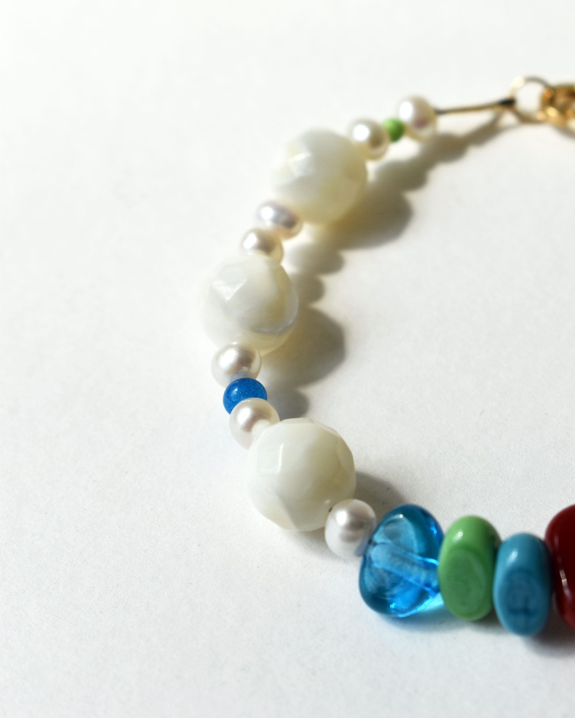 Mother of Pearl Murano Fish Bracelet