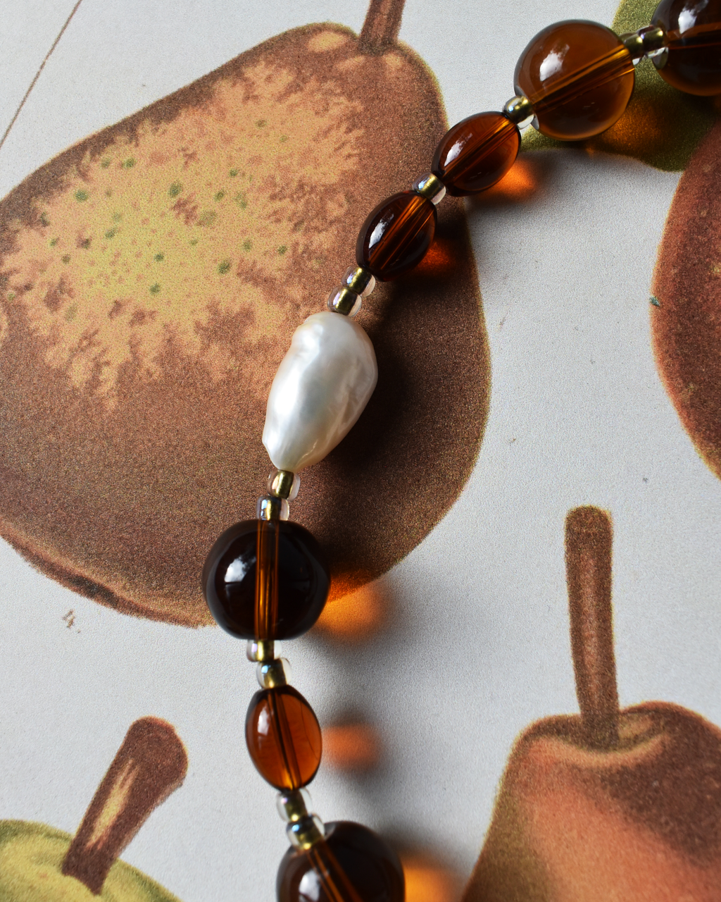 'Orchard Browns' Bead Necklace