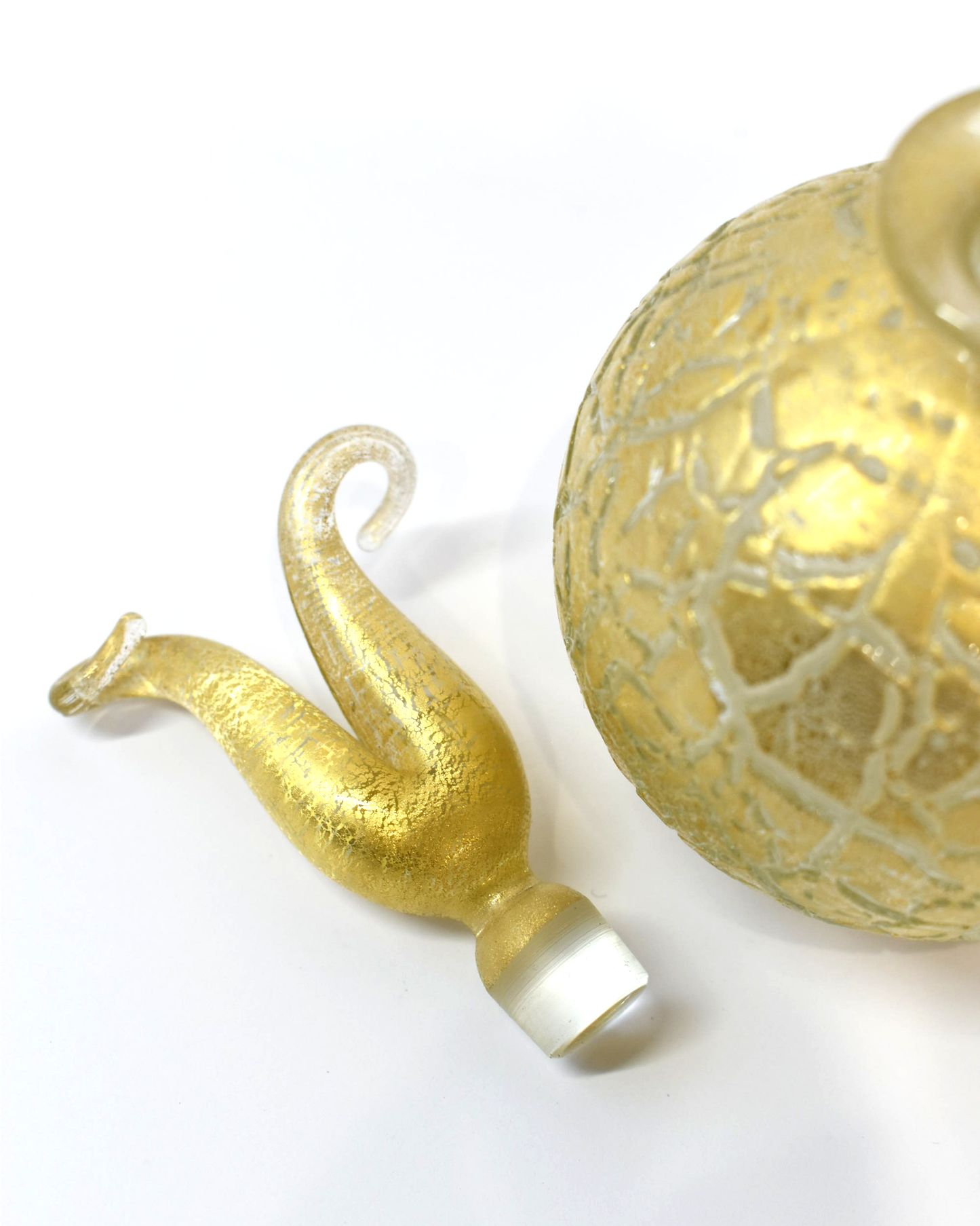 Gold Leaf Crackle Perfume Bottle