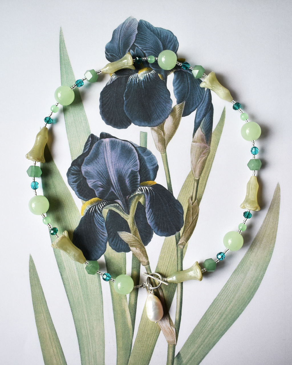 'Coastal Jade' Freshwater Pearl Bead Necklace