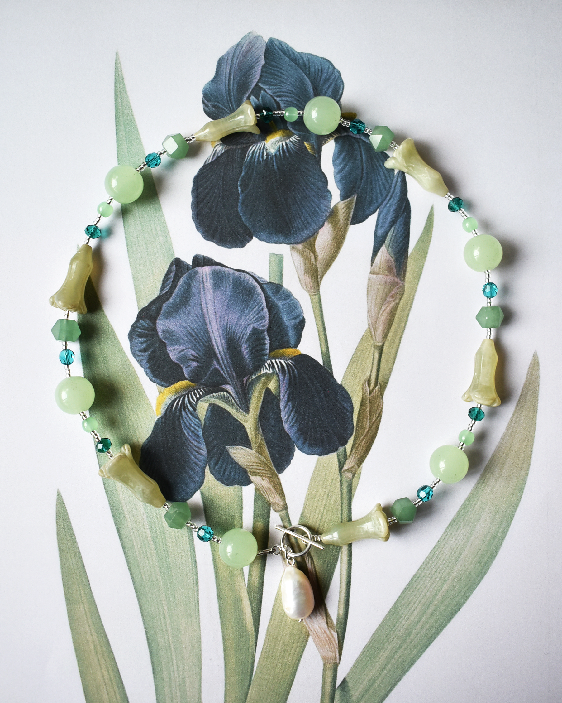 'Coastal Jade' Freshwater Pearl Bead Necklace