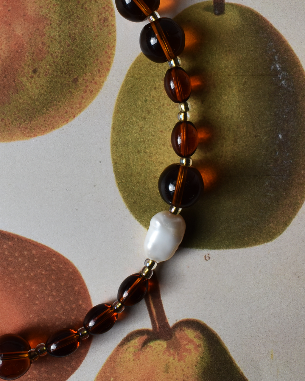 'Orchard Browns' Bead Necklace