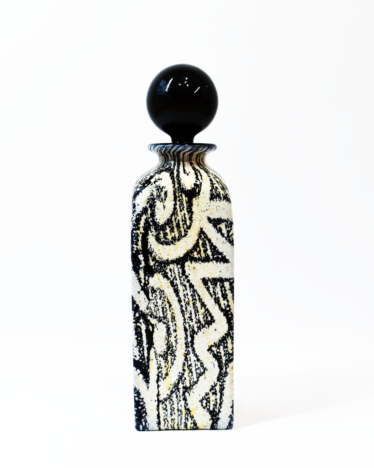 Monochrome & Gold Leaf Tall Perfume Bottle