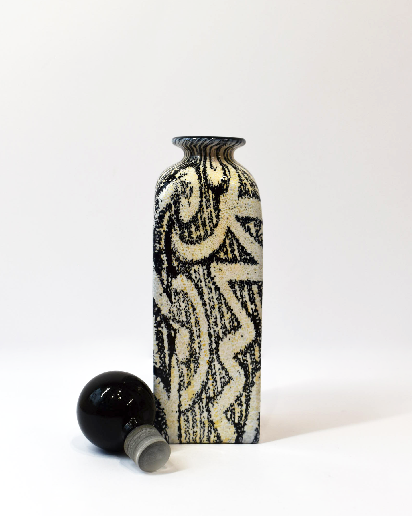 Monochrome & Gold Leaf Tall Perfume Bottle