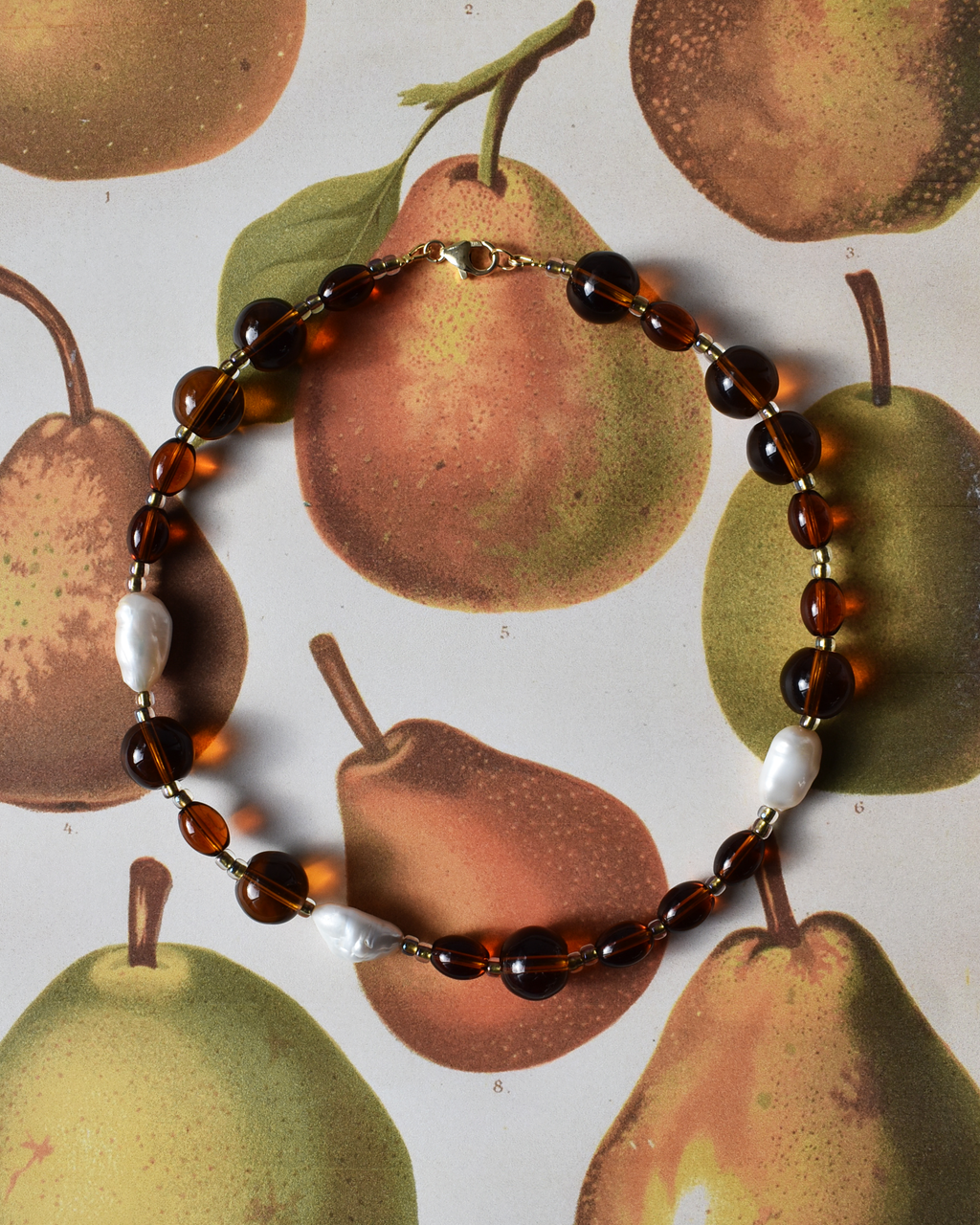 'Orchard Browns' Bead Necklace