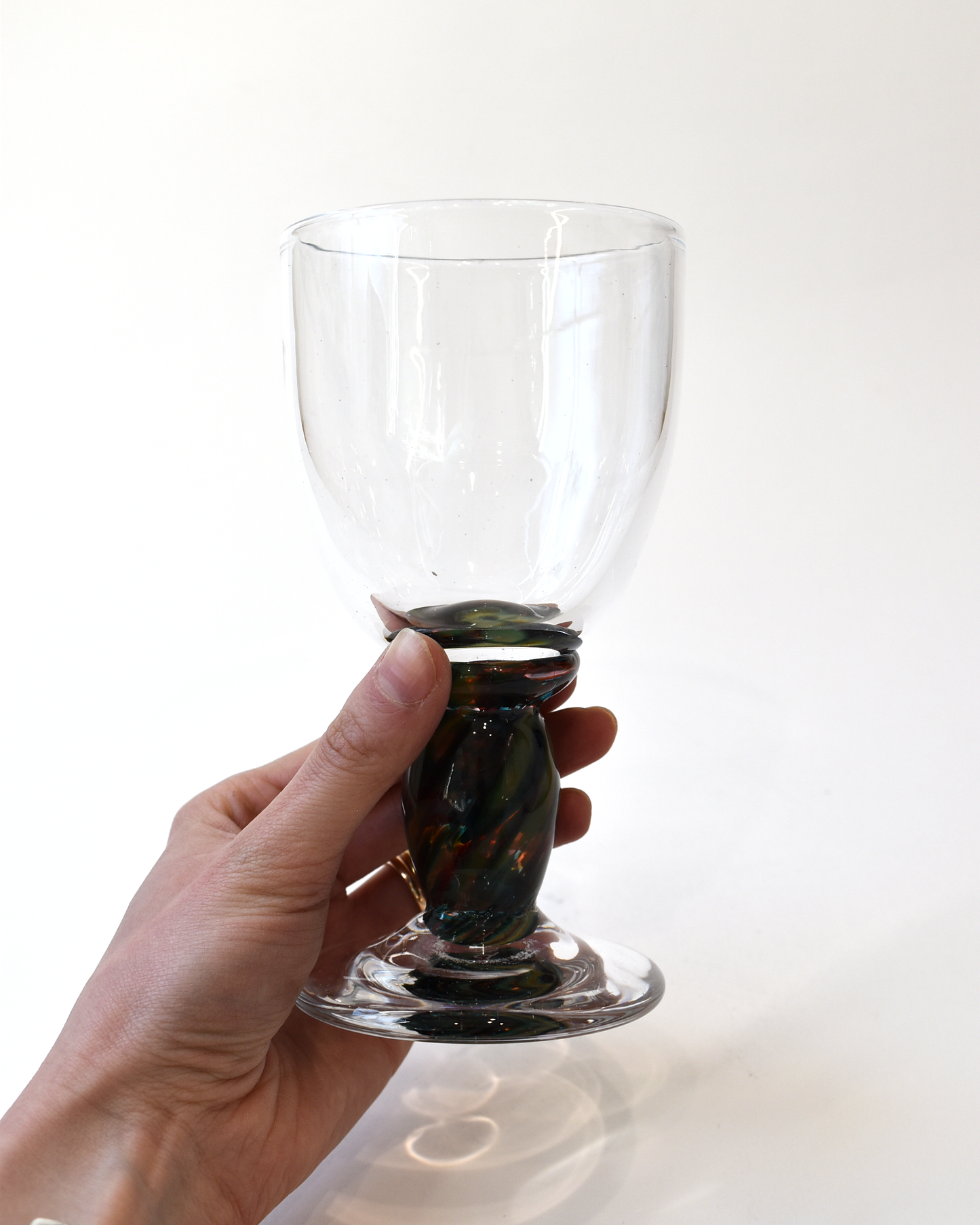 Dark Coloured Stem Wine Glass