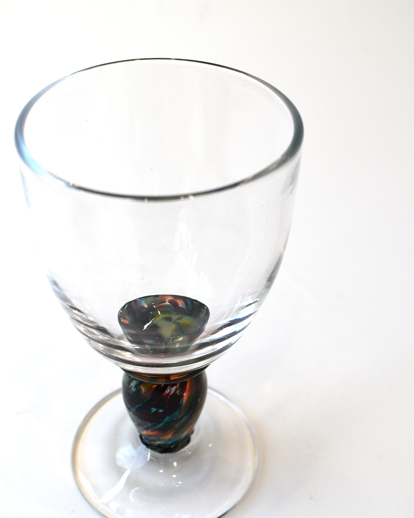 Dark Coloured Stem Wine Glass