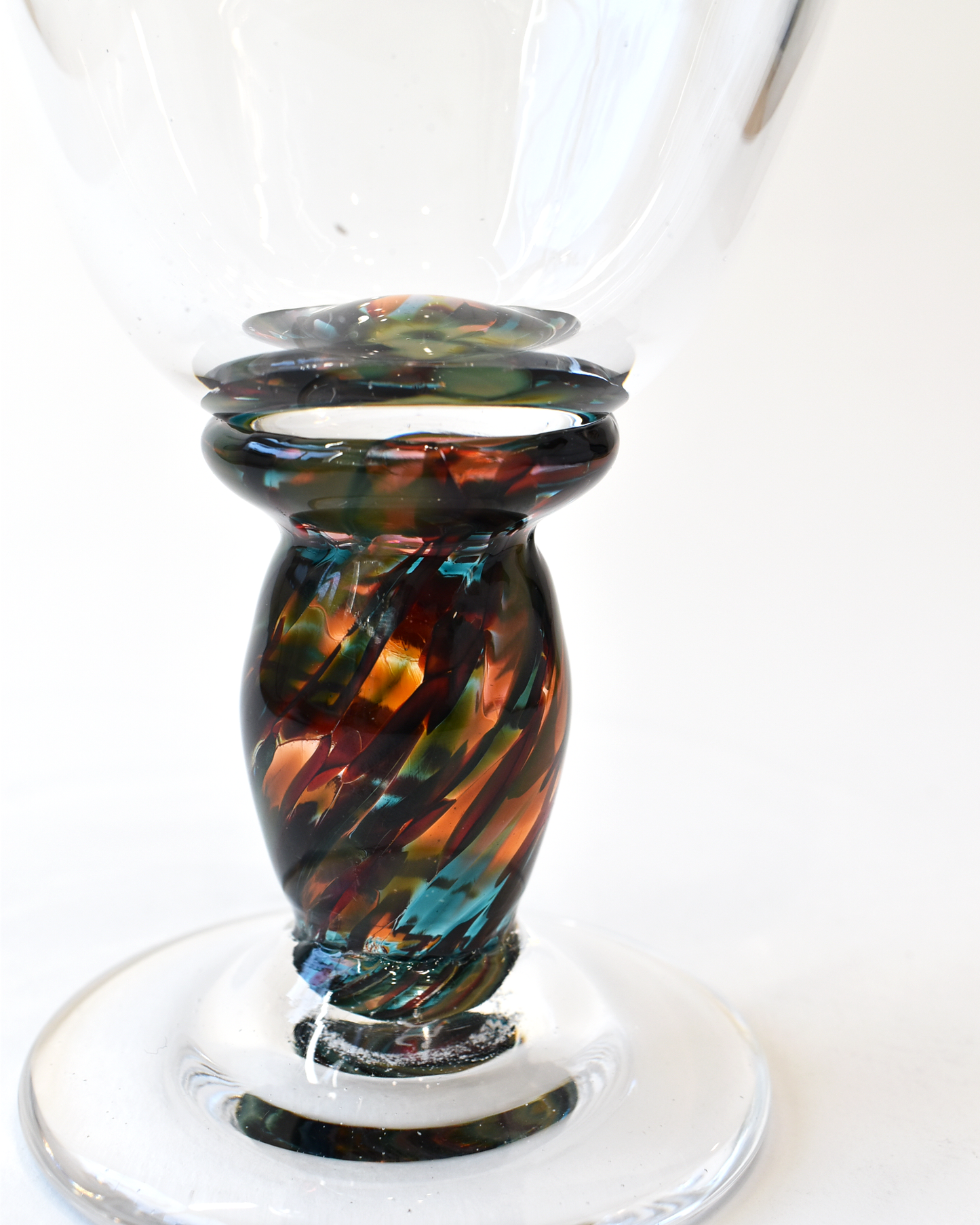 Dark Coloured Stem Wine Glass