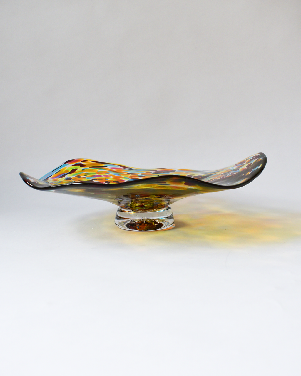 Large Multicoloured Confetti Handblown Bon Bon Dish