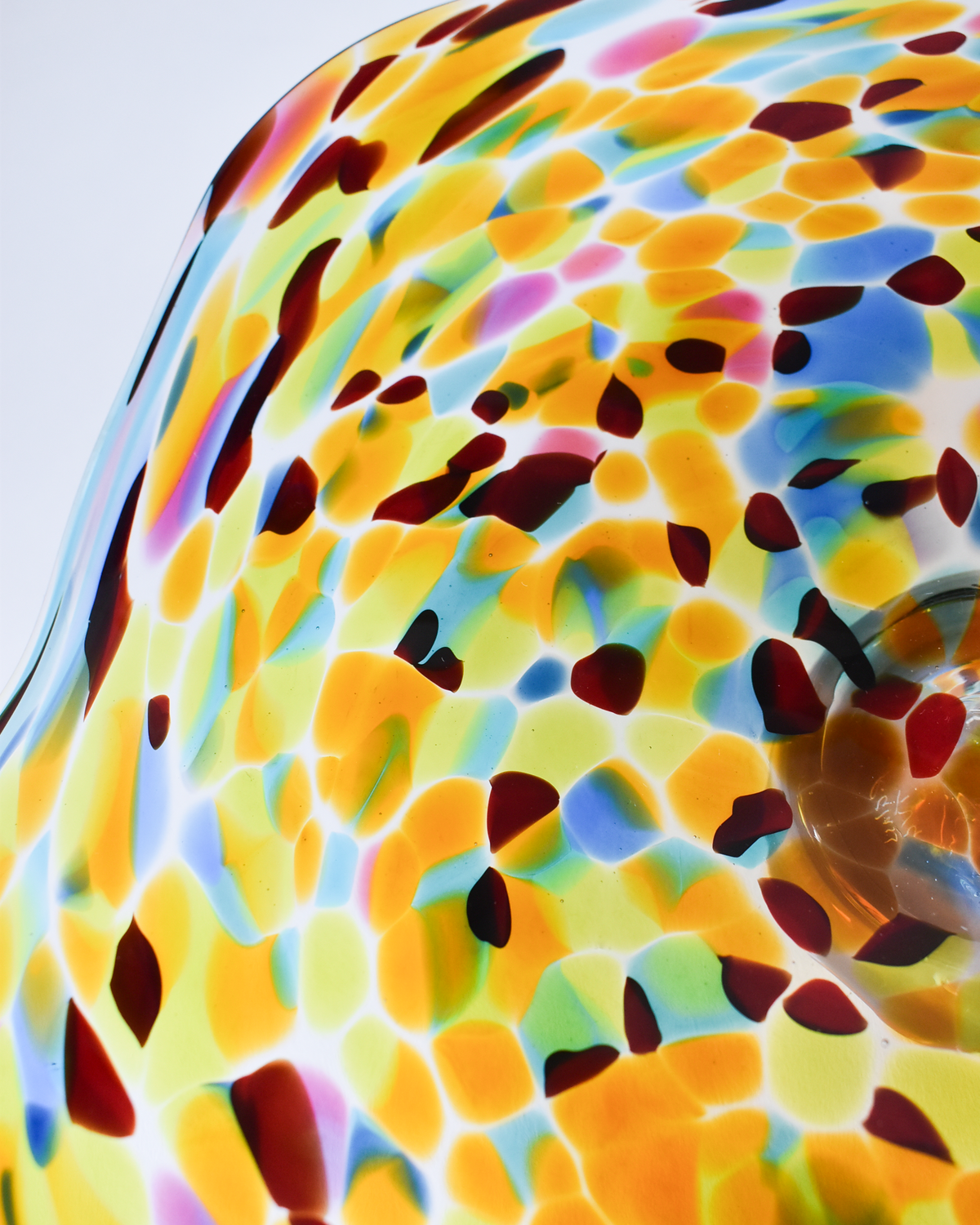 Large Multicoloured Confetti Handblown Bon Bon Dish