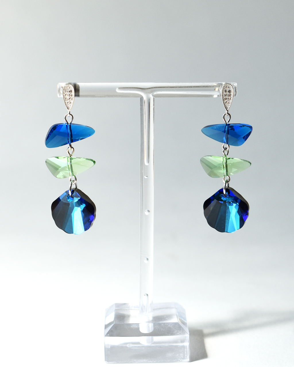 'Summer Lagoon' Crystal Stud Earrings
