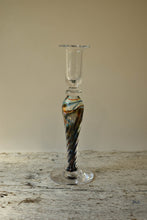 Load image into Gallery viewer, Aqua, Brown and Orange Twist Candlestick - Corley Studio Shop
