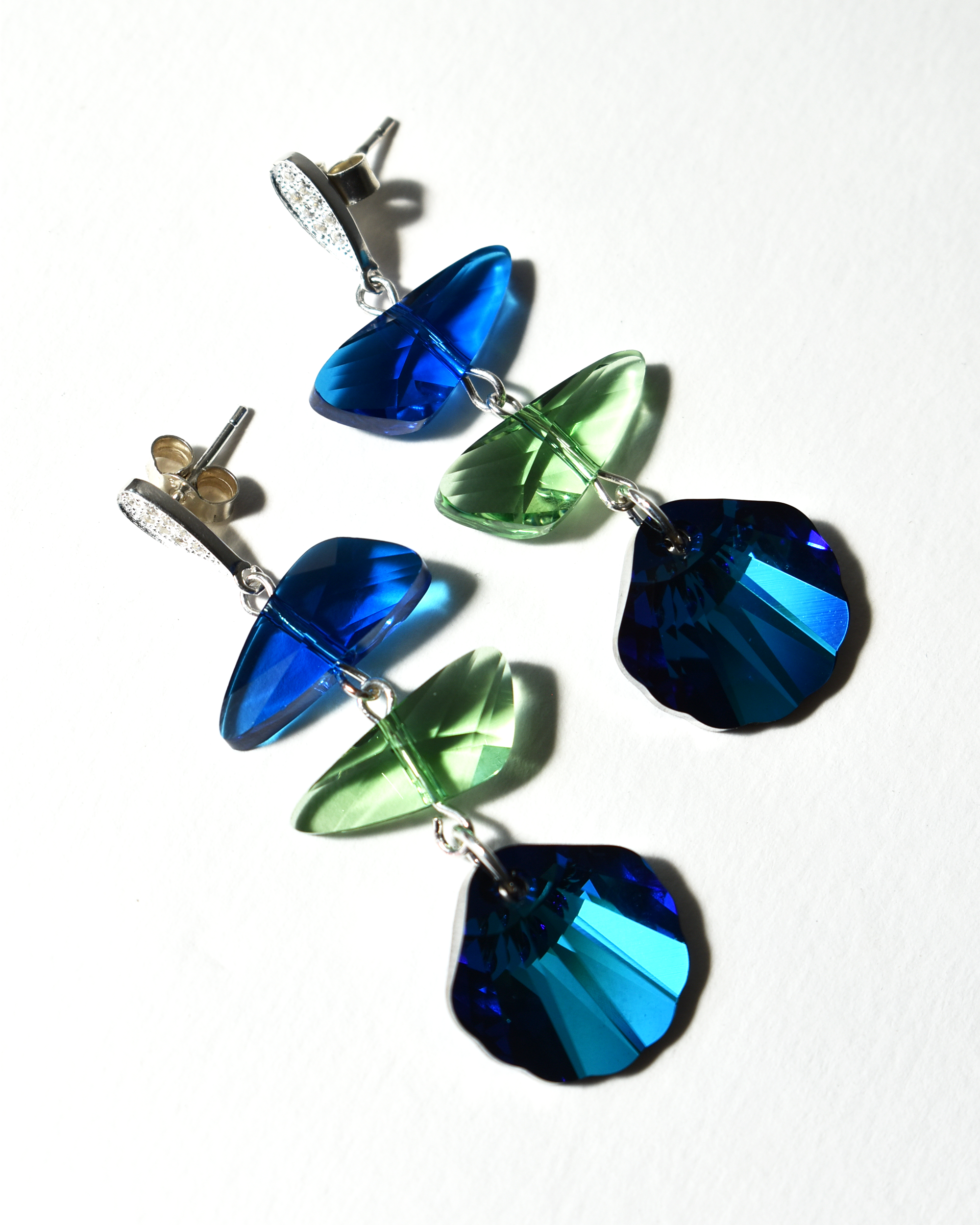 'Summer Lagoon' Crystal Stud Earrings