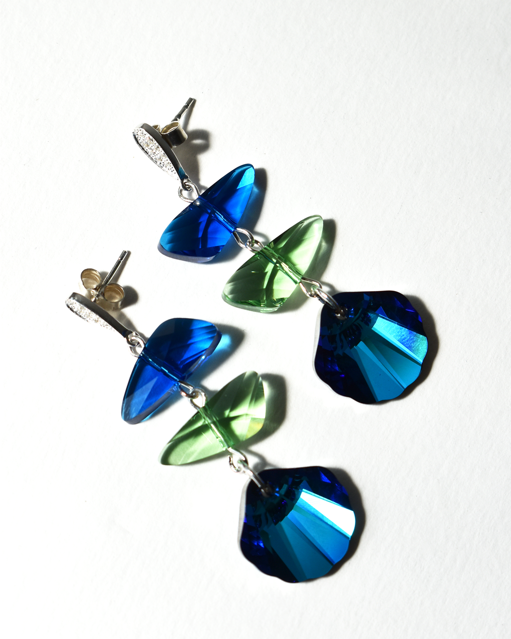 'Summer Lagoon' Crystal Stud Earrings