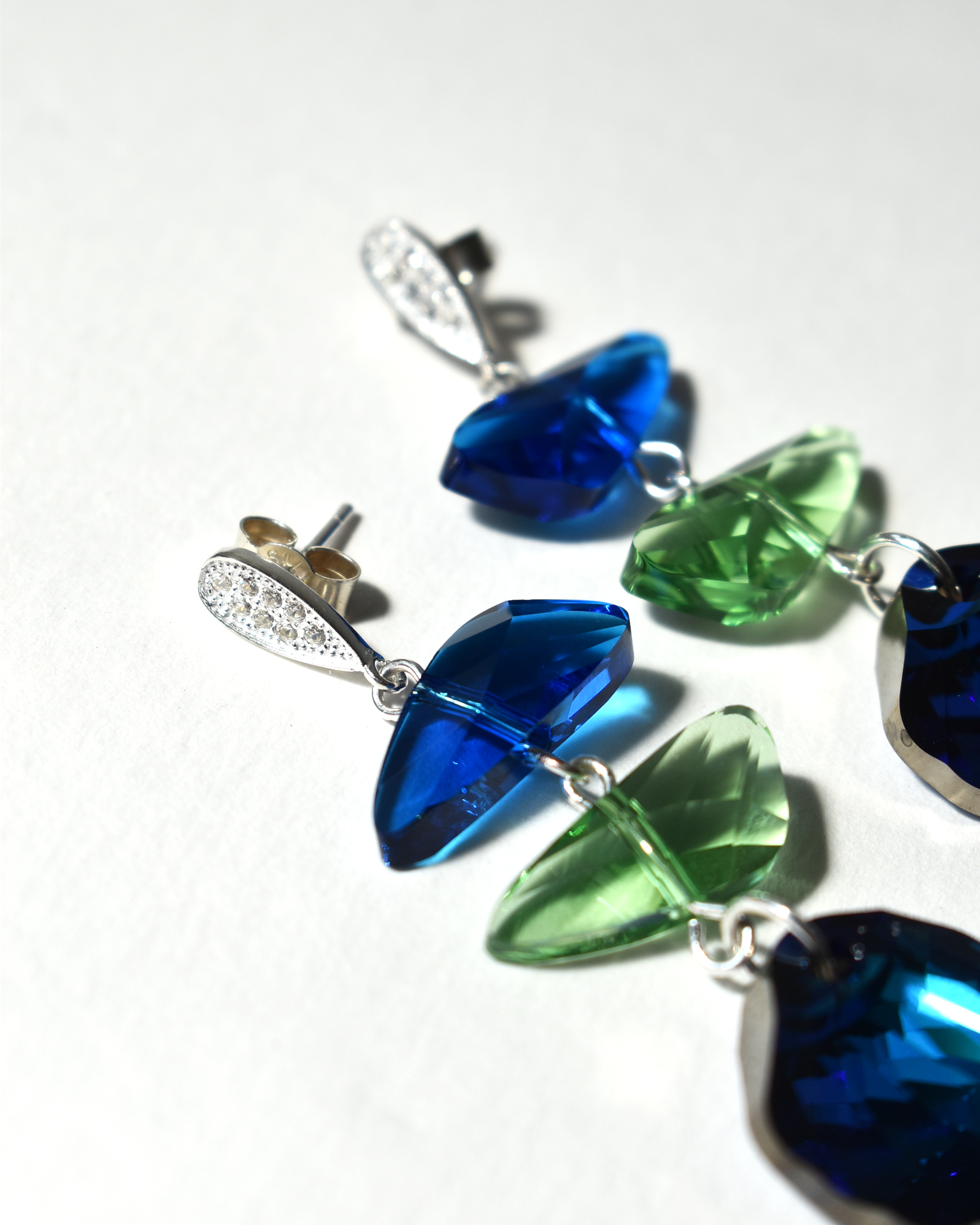 'Summer Lagoon' Crystal Stud Earrings