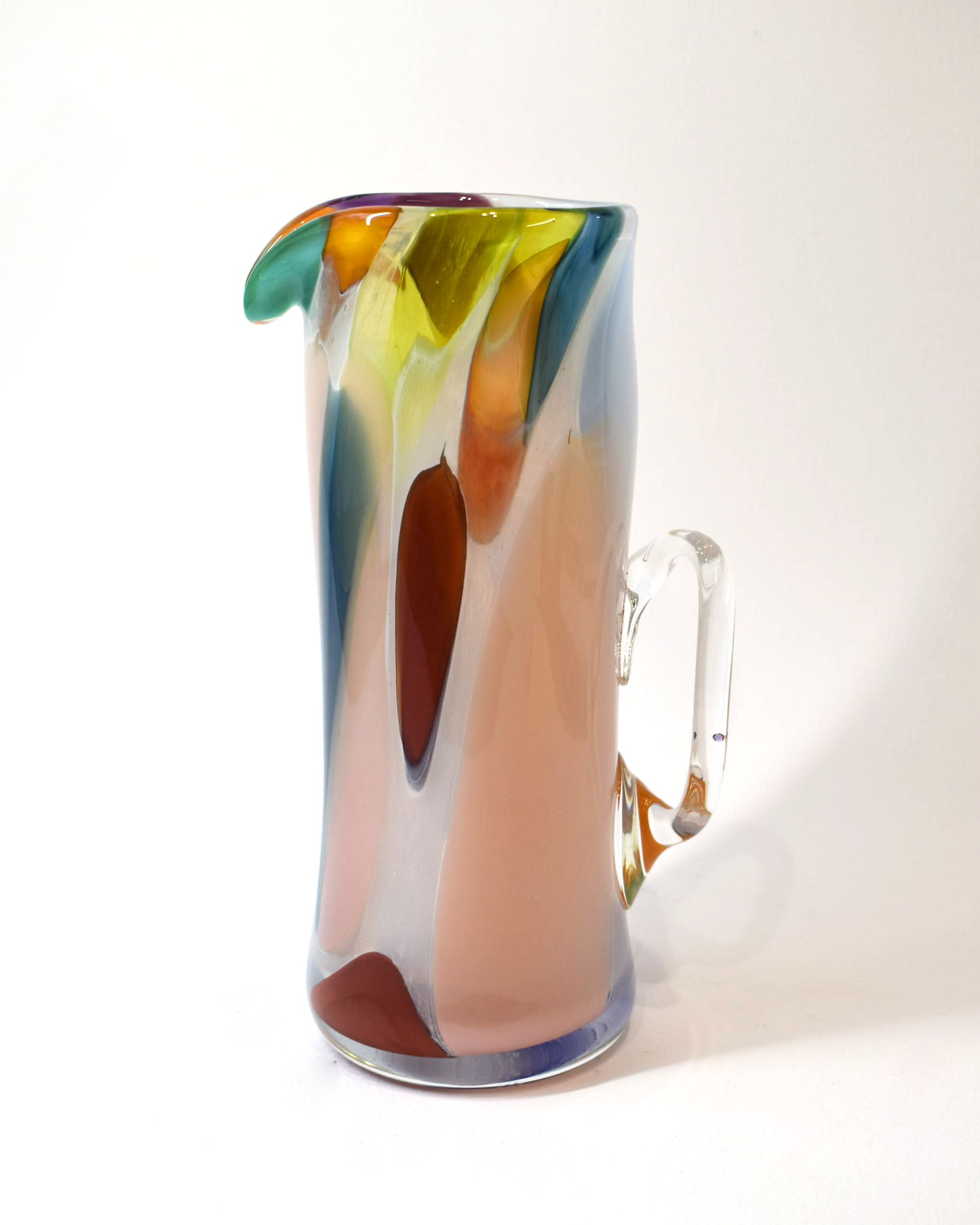 Colourful Mouthblown Glass Jug