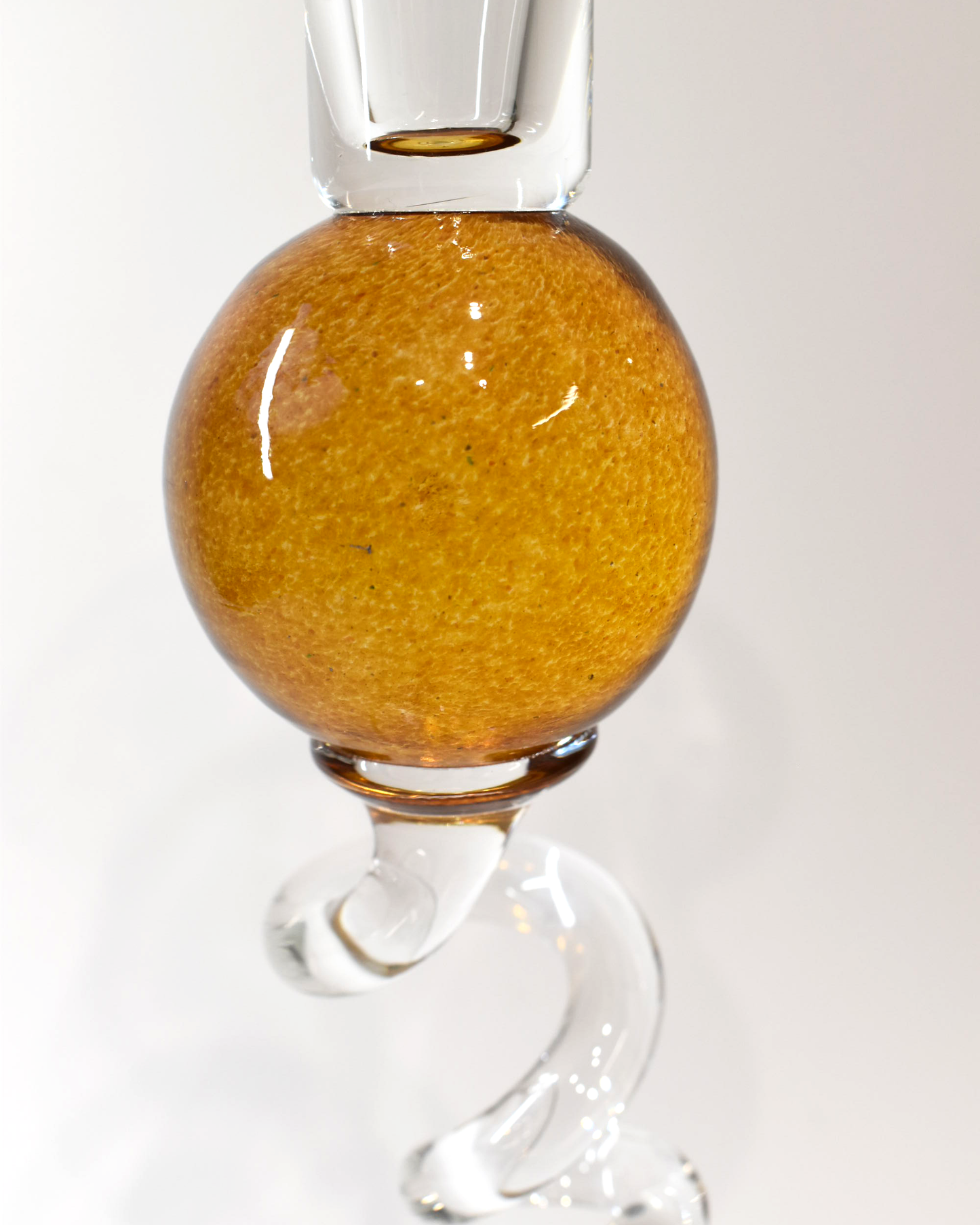 Amber 'Colourball' Candlestick