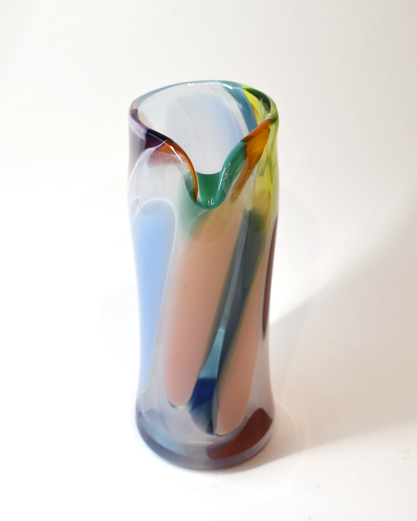 Colourful Mouthblown Glass Jug