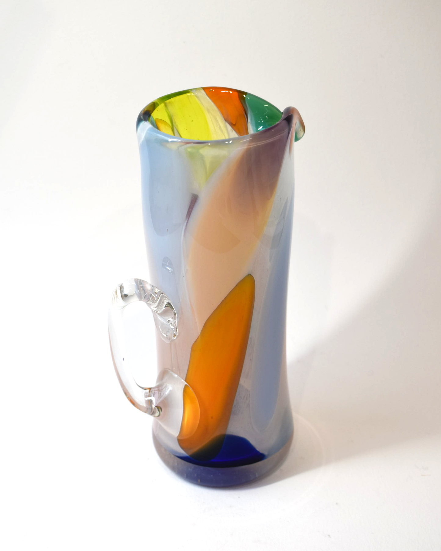 Colourful Mouthblown Glass Jug