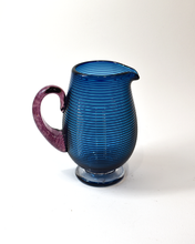 Load image into Gallery viewer, Royal Blue &amp; Burgundy Venetian Glass Jug
