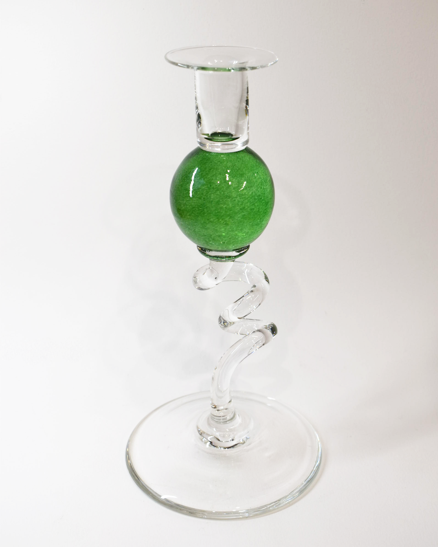 Green 'Colourball' Candlestick