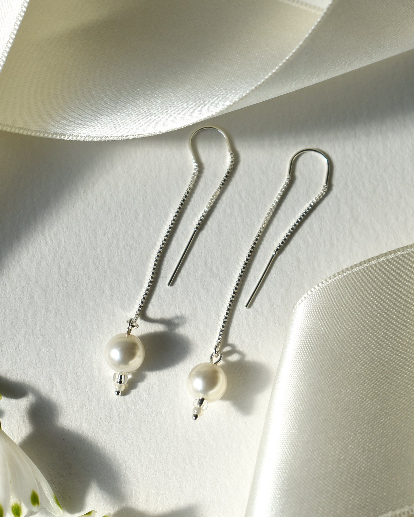 Classic Pearl Threader Earrings