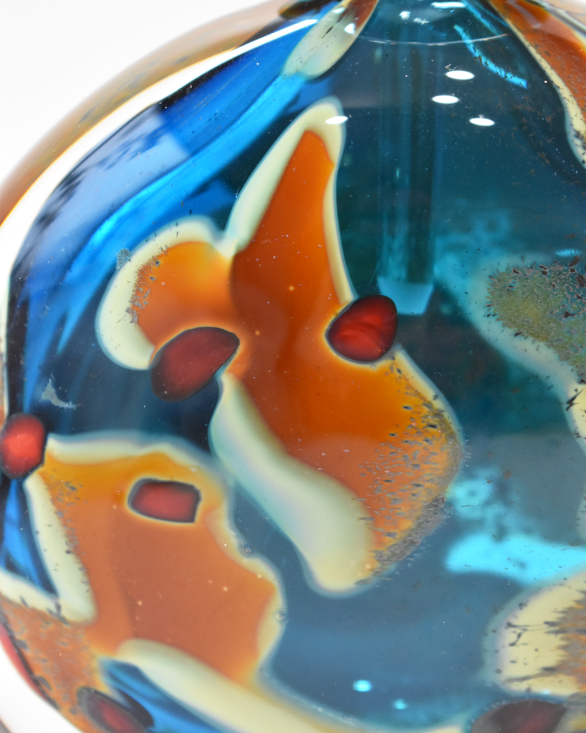 Turquoise 'Lagoon' Wide Perfume Bottle
