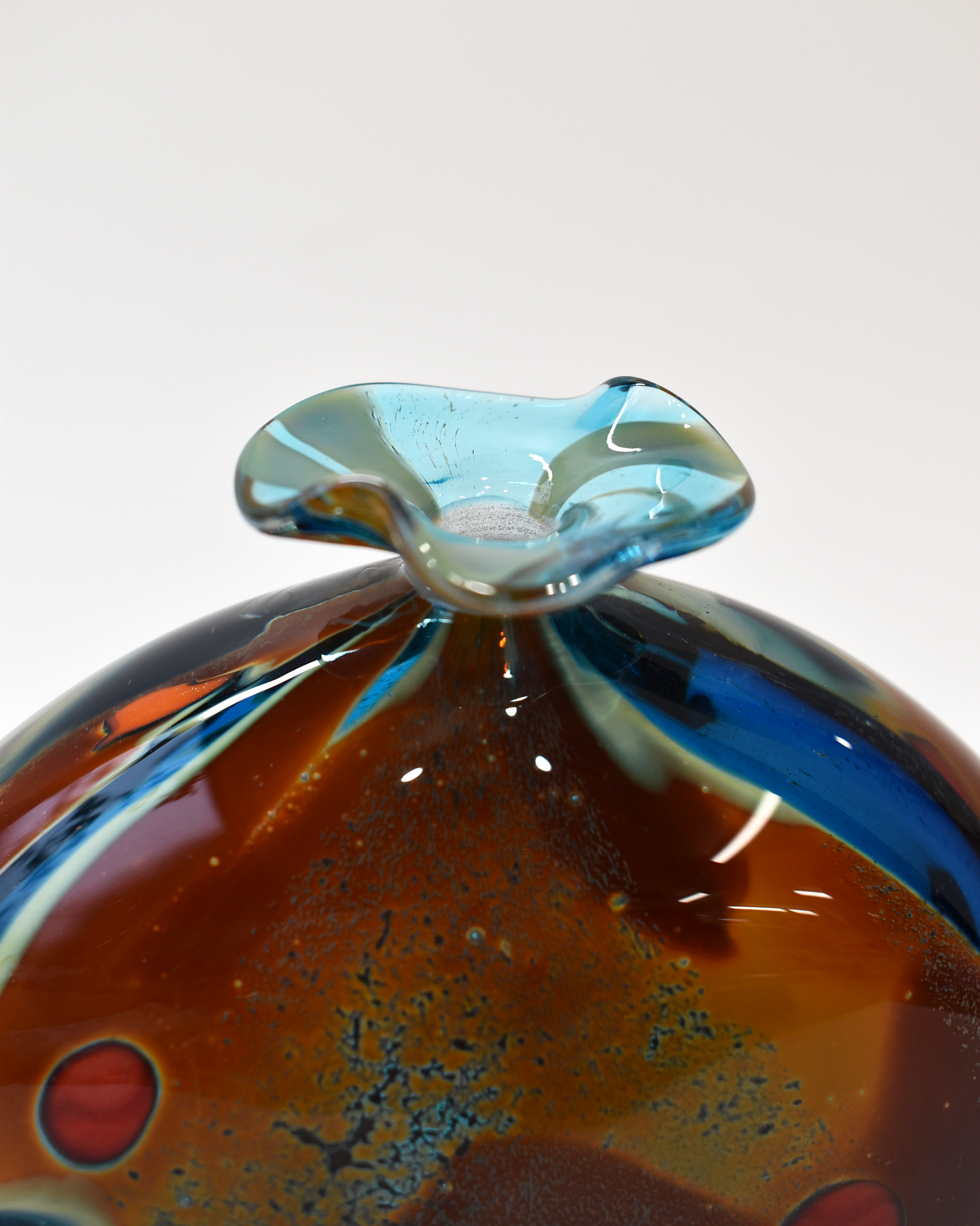Turquoise 'Lagoon' Wide Perfume Bottle