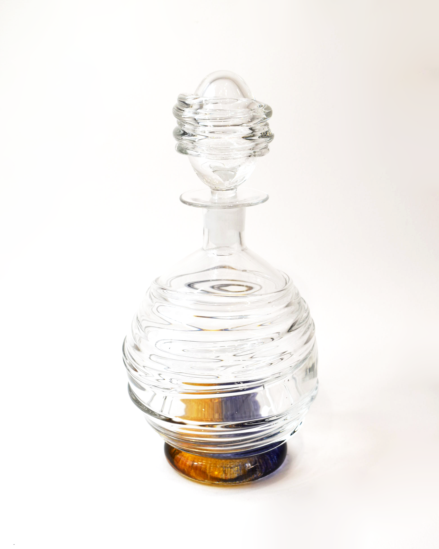 Ripple Blown Glass Decanter