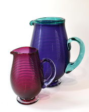 Load image into Gallery viewer, Purple &amp; Turquoise Venetian Glass Jug
