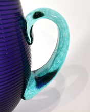 Load image into Gallery viewer, Purple &amp; Turquoise Venetian Glass Jug
