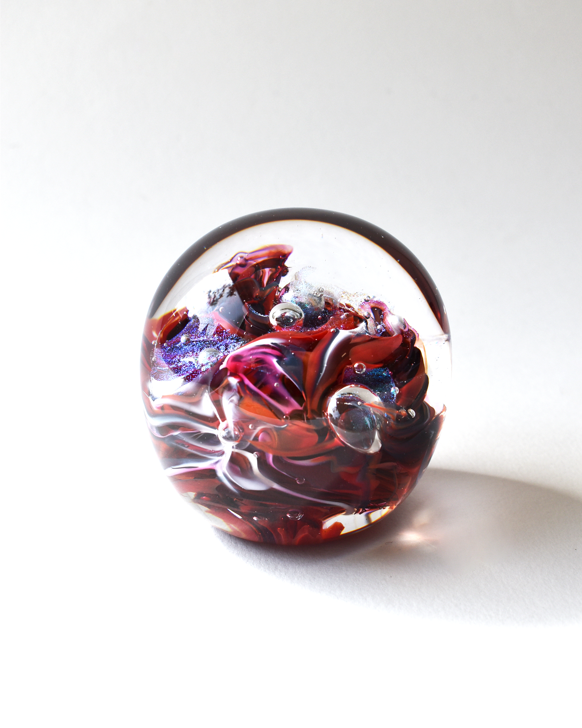 Red 'Nebula' Paperweight