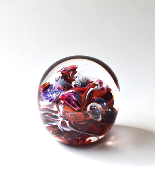 Red 'Nebula' Paperweight