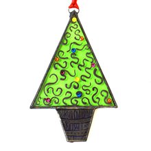 Load image into Gallery viewer, Copper Foil Wavy Sparkle Christmas Tree
