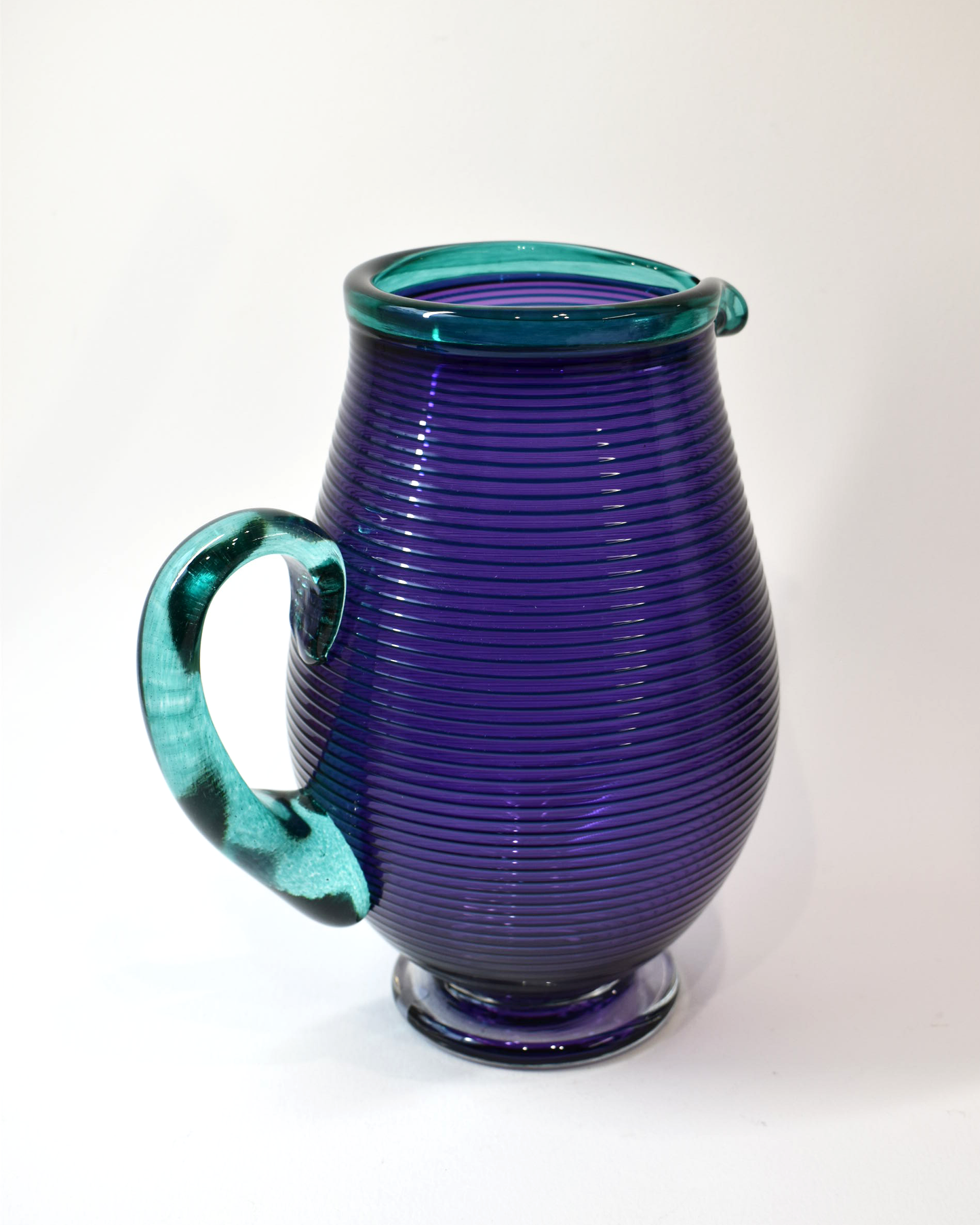 Purple & Turquoise Venetian Glass Jug