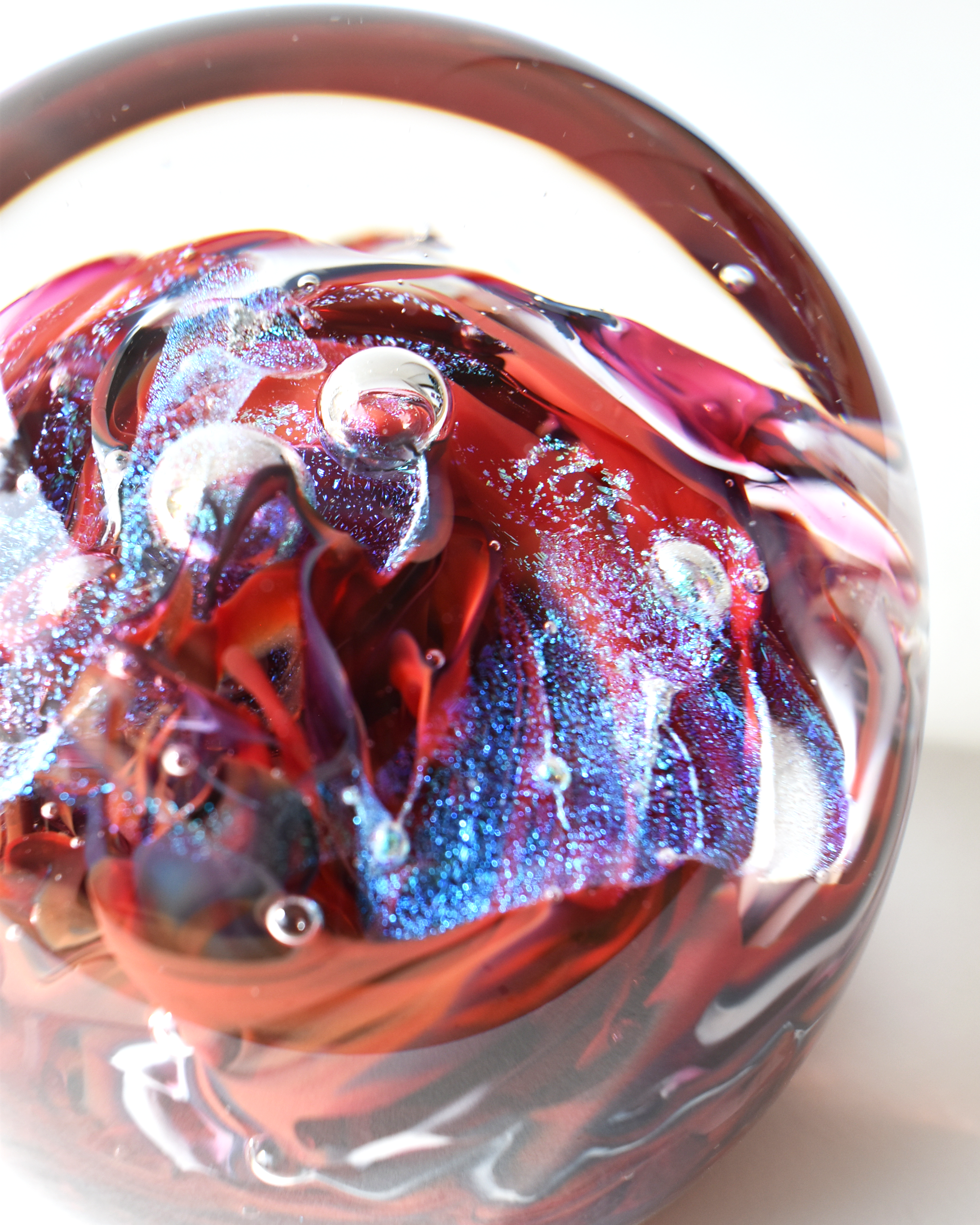 Red 'Nebula' Paperweight