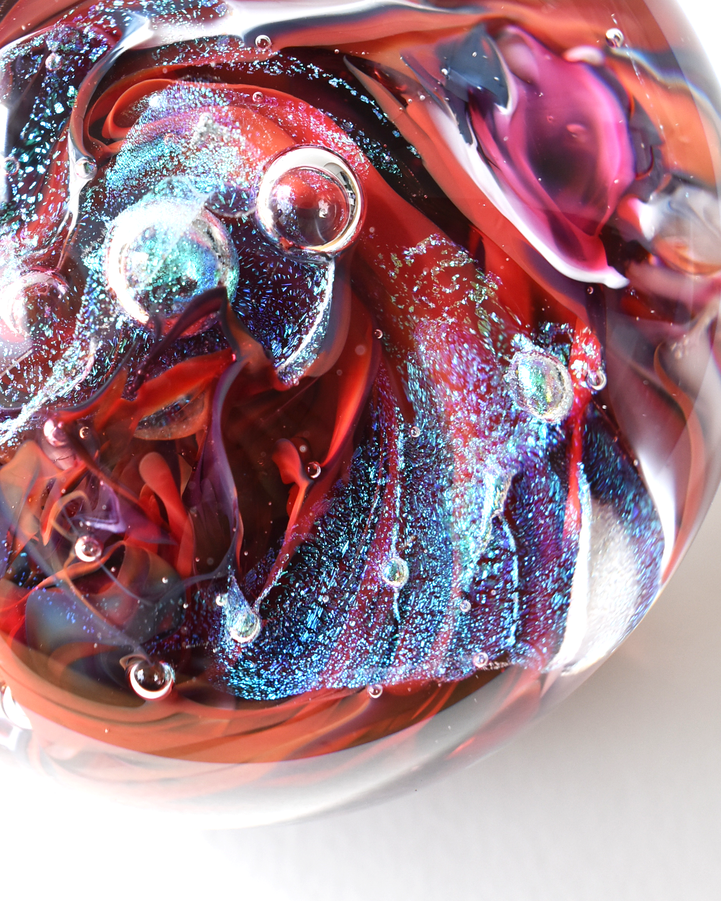 Red 'Nebula' Paperweight
