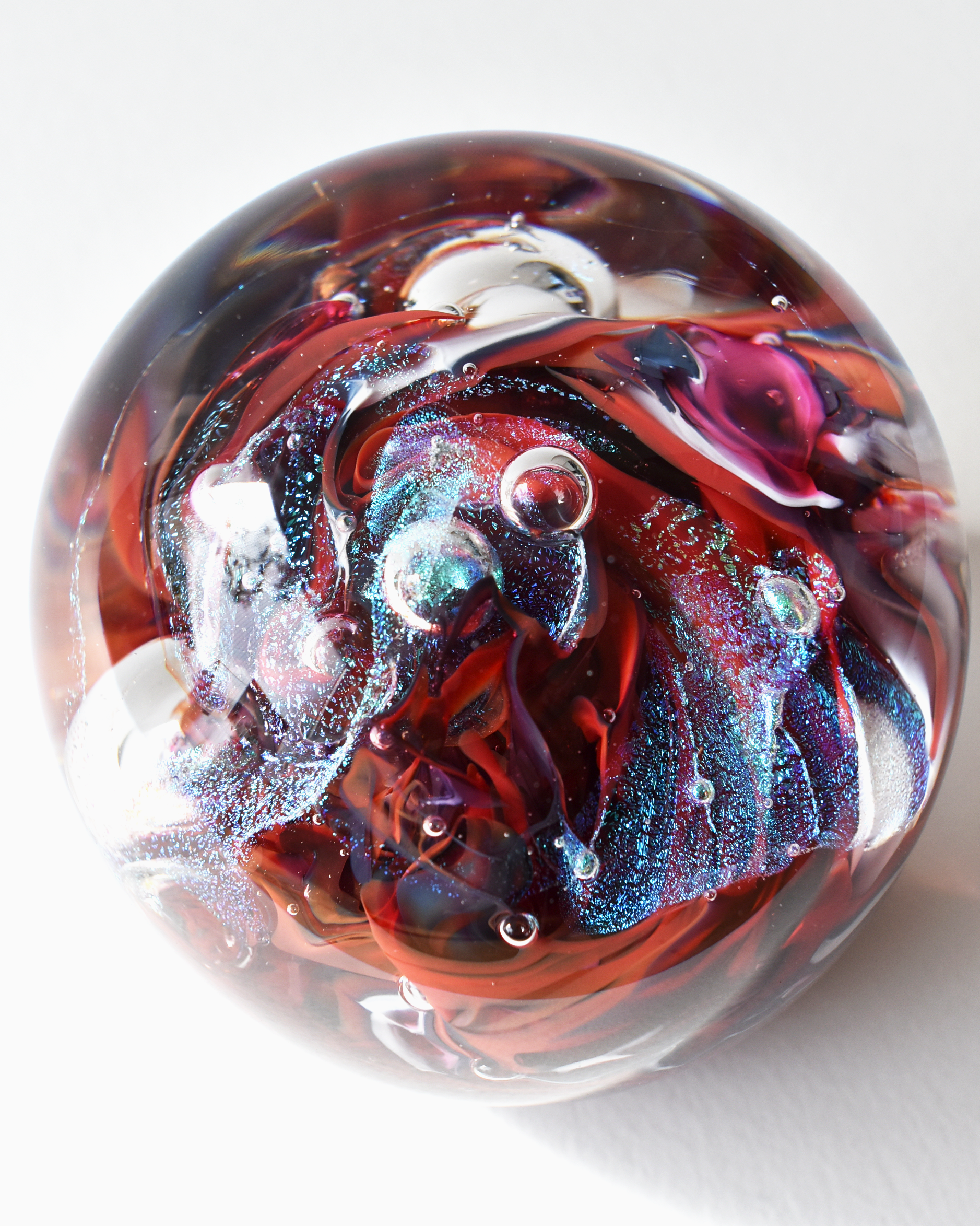 Red 'Nebula' Paperweight