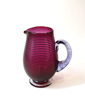 Load image into Gallery viewer, Ruby &amp; Purple Venetian Glass Jug
