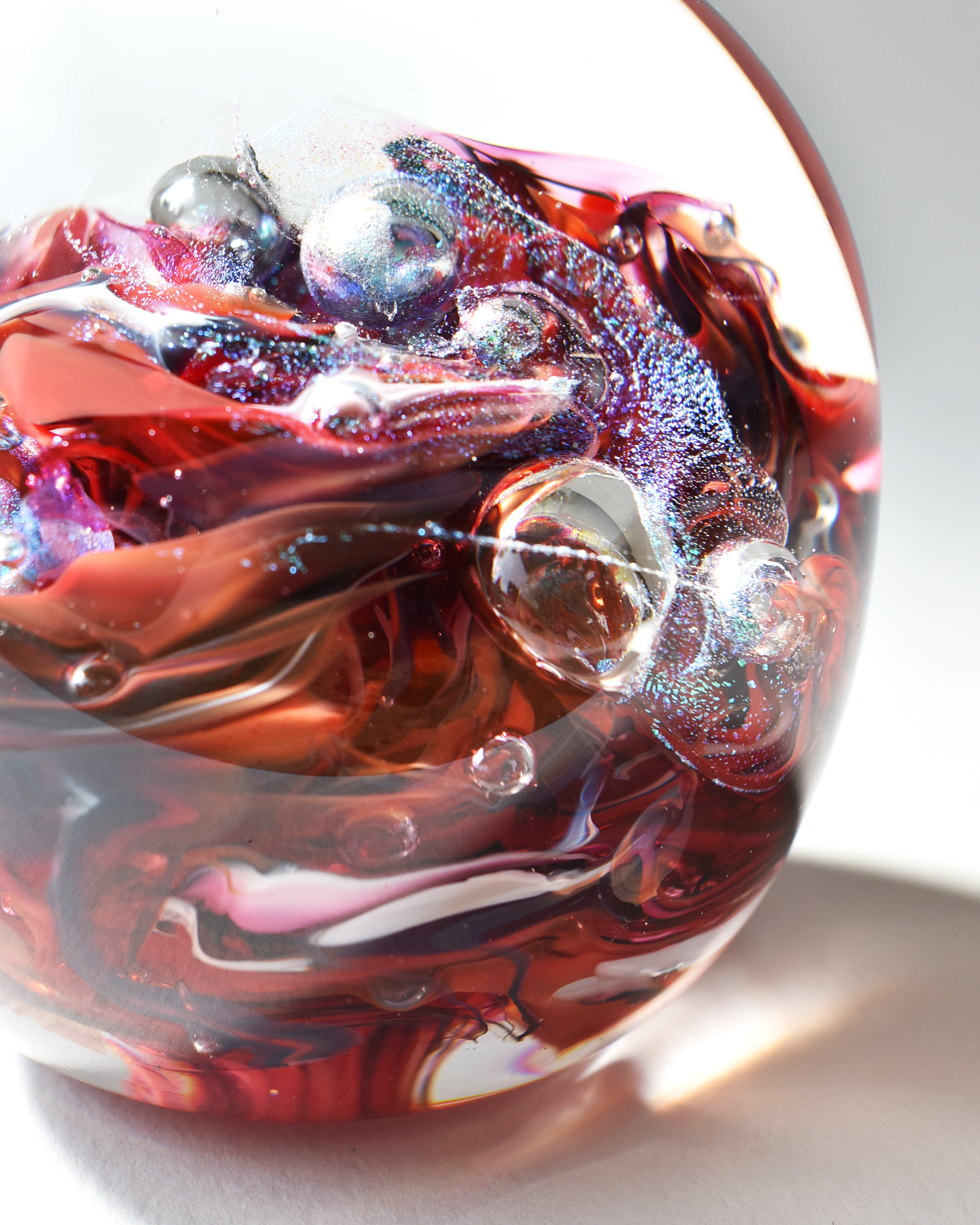 Red 'Nebula' Paperweight