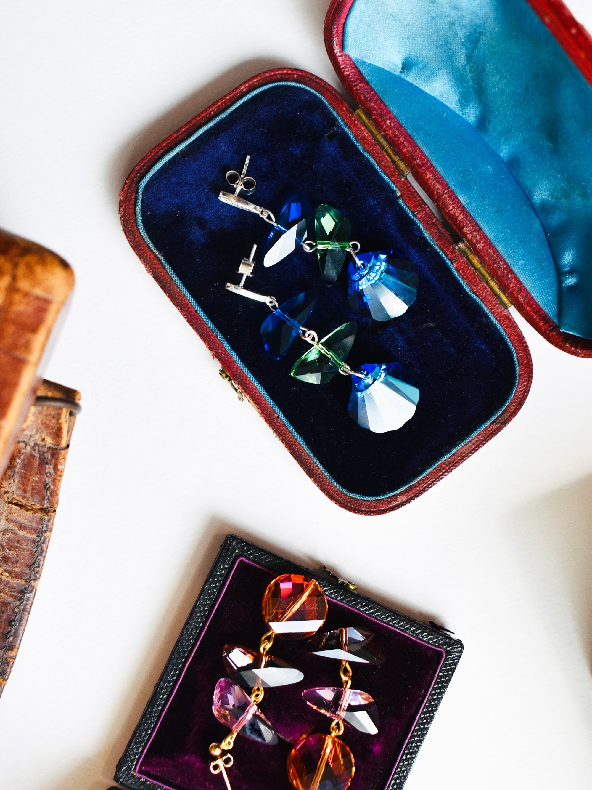 'Summer Lagoon' Crystal Stud Earrings