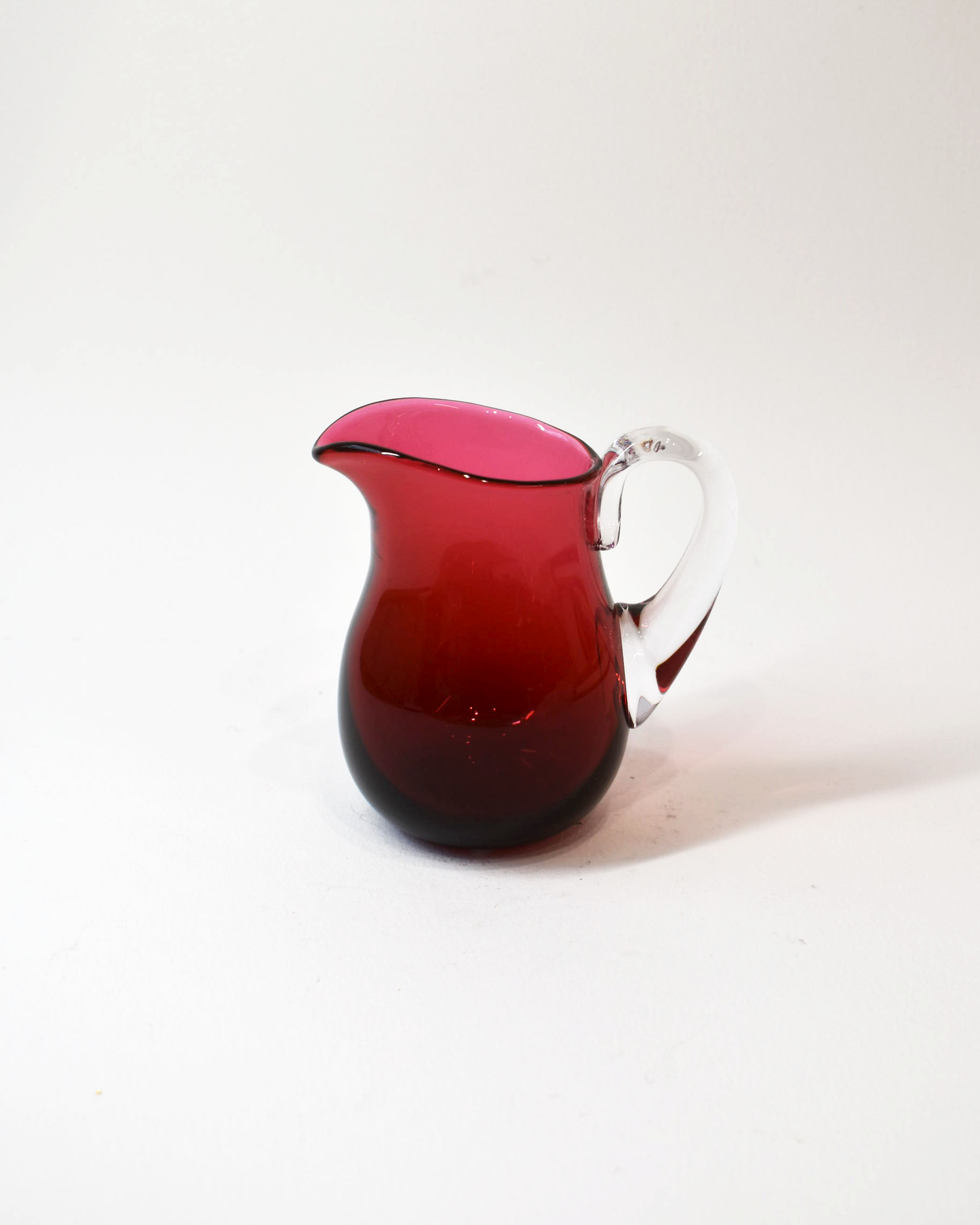 Cranberry Glass Cordial Jug (S)