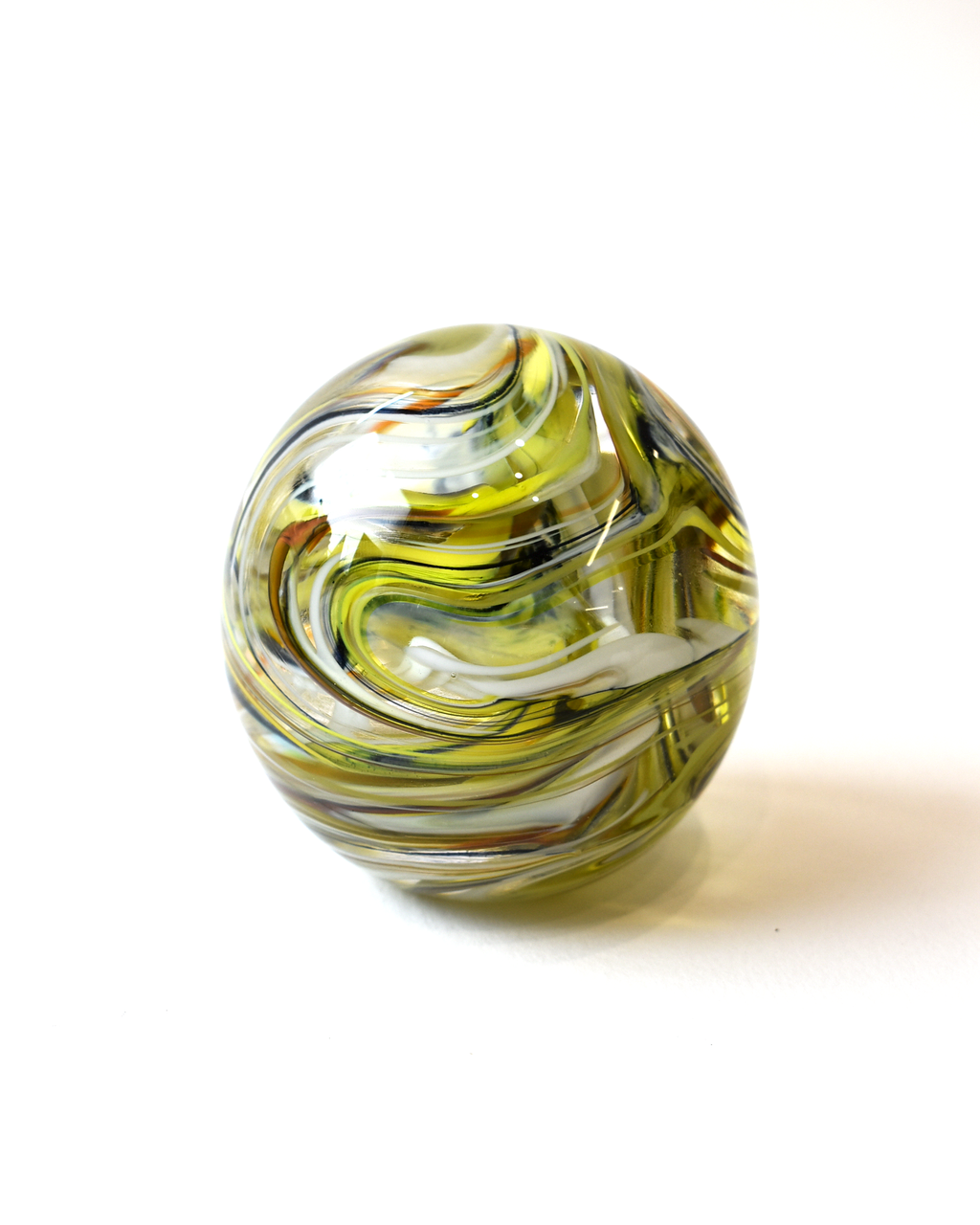 Lime Green Swirl Paperweight (L)
