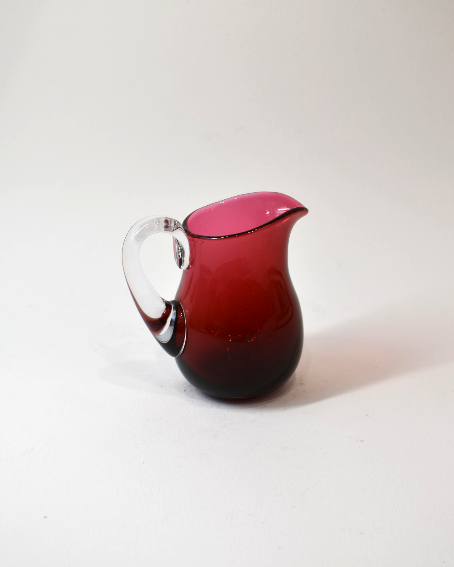 Cranberry Glass Cordial Jug (S)