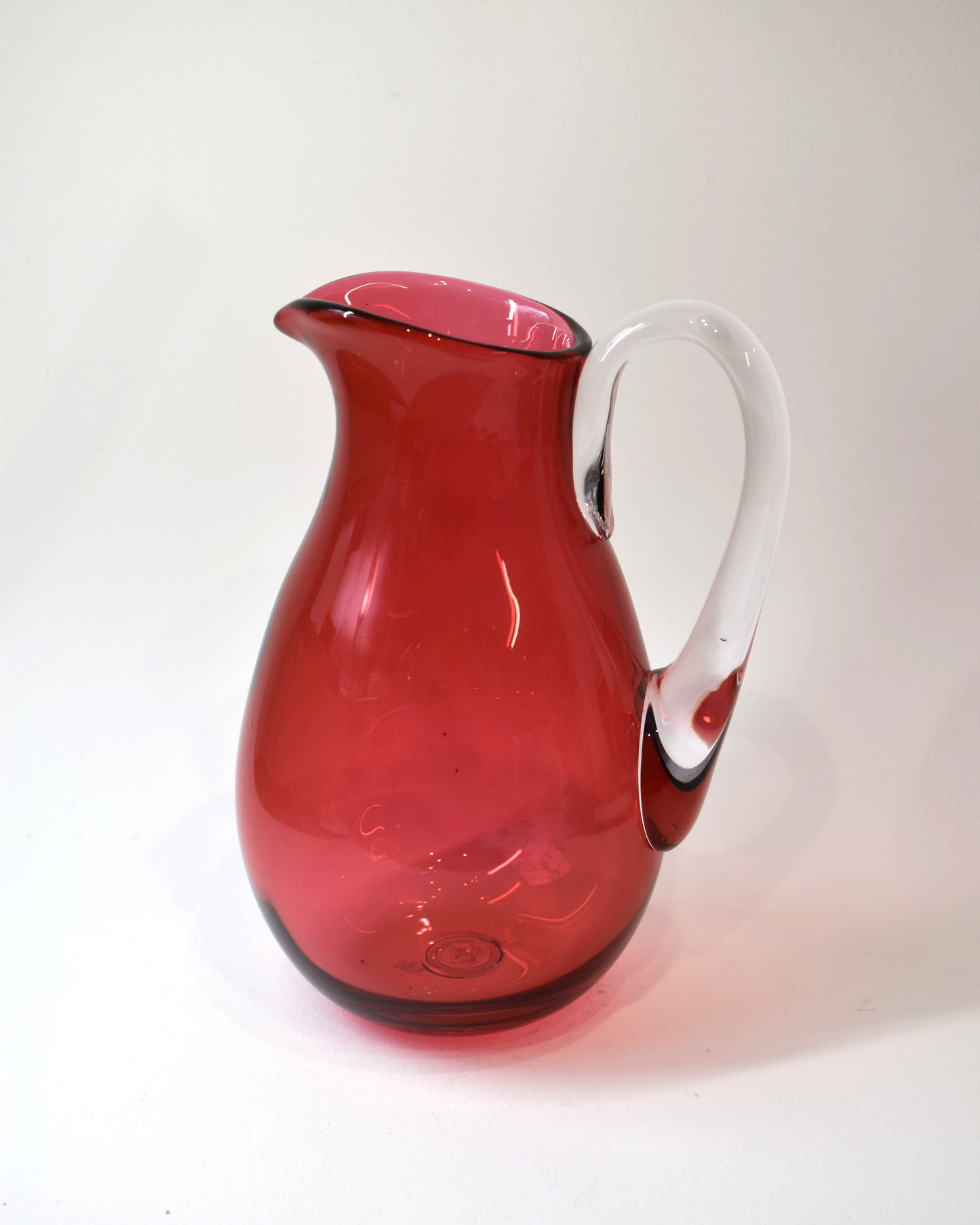 Cranberry Pink Glass Jug (L)