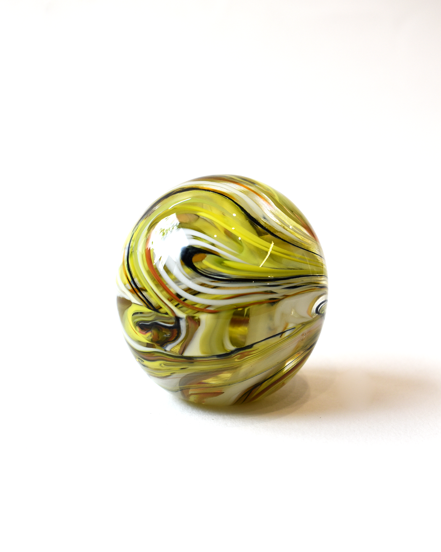 Lime Green Swirl Paperweight (S)