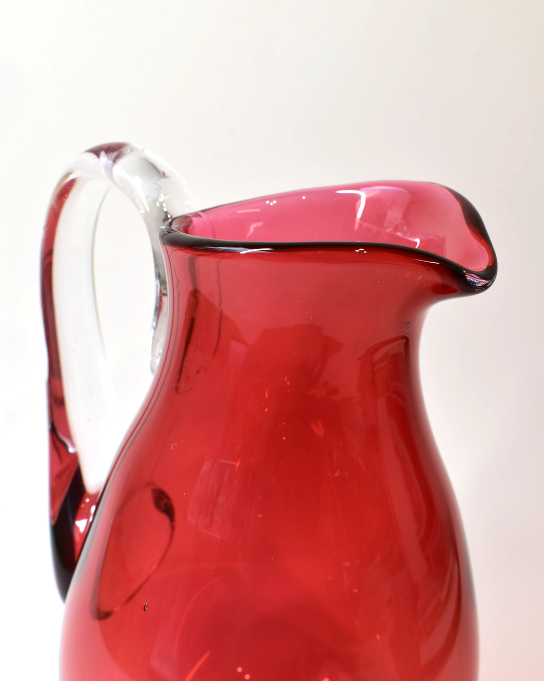 Cranberry Pink Glass Jug (L)