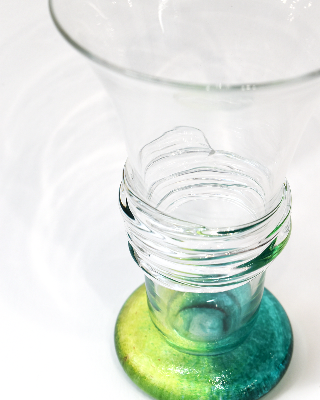 Aqua & Lime Ripple Highball Glass